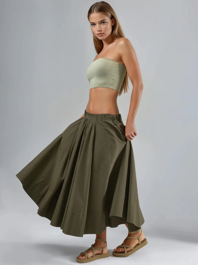 هيكاب تنورة ماكسي بقصة حرف